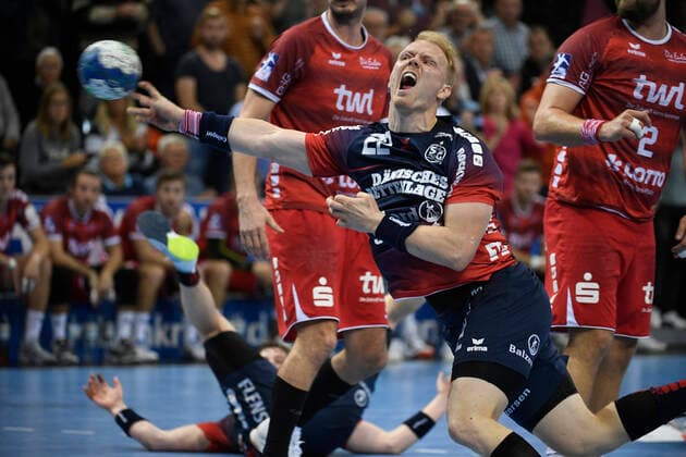 Anders Zachariassen SG Flensburg Handewitt , Handball Bundesliga, Men, 10 Matchday, SG Flensburg Handewitt vs Eulen Ludwigshafen, 17 10 19 Flensburg Flens Arena Schleswig Holstein Germany