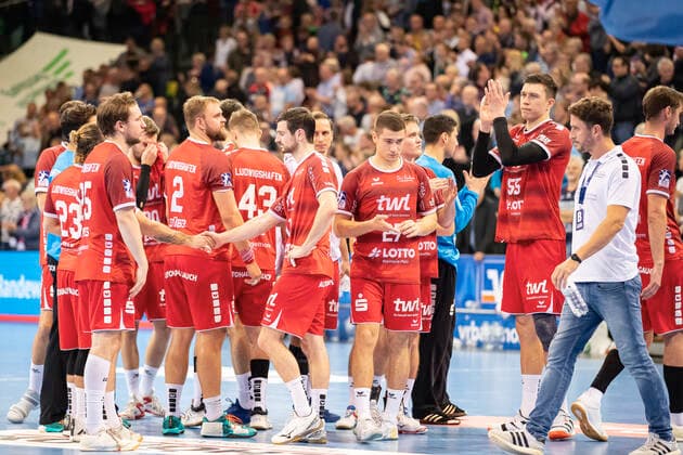 SG Flensburg Handewitt vs. Die Eulen Ludwigshafen, LIQUI MOLY Handball Bundesliga, 17 10 19 Flensburg Die Eulen Ludwigshafen, end of match Copyright: xBEAUTIFULxSPORTS MarioxM.xKobergx