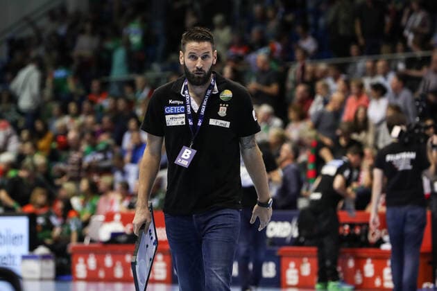 Coach Bennet Wiegert SC Magdeburg Handball Bundesliga Season 2019 2020 SC Magdeburg vs. TVB 1898 Stuttgart in the GETEC Arena in Magdeburg Handball,MannMänner,Deutschland,17 10 2019