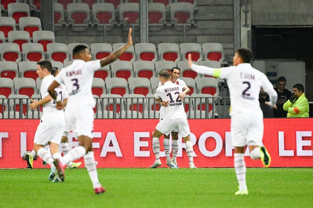 JOIE - 11 ANGEL DI MARIA (PSG) FOOTBALL : Nice vs Paris SG - Ligue 1 Conforama - 18 10 2019 FEP Panoramic 