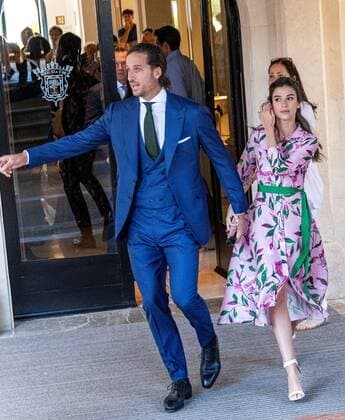 Spanish tennis player Feliciano Lopez (L) and his wife Sandra Gago (R) leave a hotel in Pollenca, Mallorca, Balearic Islands, Spain, 19 October 2019, to attend Spanish tennis player Rafael Nada s wedding. Nadal will marry long-tim partner Maria Francisca Perello Xisca on a private ceremony held at the Pollenca Bay in Mallorca. Guests arrive for Rafa Nadal and Xisca s weeding !ACHTUNG: NUR REDAKTIONELLE NUTZUNG!  Copyright: xCatixCladerax GRAF3200 20191019-637070924748894520