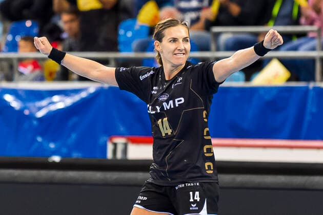 Ludwigsburg, Germany 19 October 2019 CL 19 20 SG BBM Bietigheim vs Brest Bretagne Handball Karolina Kudlacz Gloc Bietigheim Jubel Freude Emotion Bietigheim Bissingen Egetrans Arena Baden Württemberg Germany