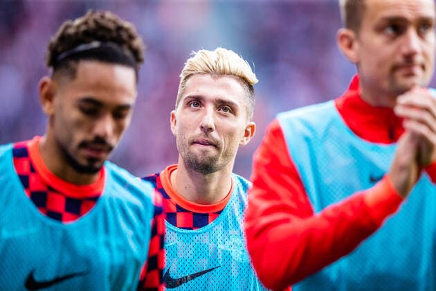 Kevin Kampl 44 RB Leipzig during the season 2019 2020 in the 1 Soccer Bundesliga Men on the 8th matchday between RB Leipzig and VfL Wolfsburg in the Red Bull Arena on 19 October 2019 in Leipzig, Saxony, Germany DFL REGULATIONS PROHIBIT ANY USE OF PHOTOGRAPHS AS IMAGE SEQUENCES AND OR QUASI VIDEO