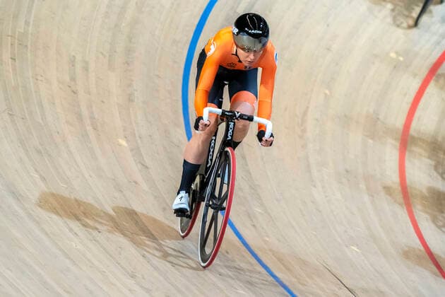 Amy Pieters NED during UEC Track cycling, Rad, Radsport, Bahnrad, Bahn European Championship, EM, Europameisterschaft on October, 19 2019 in Apeldoorn, Netherlands. Noxthirdxpartyxsales,xHOLLANDxOUT  (114778067)