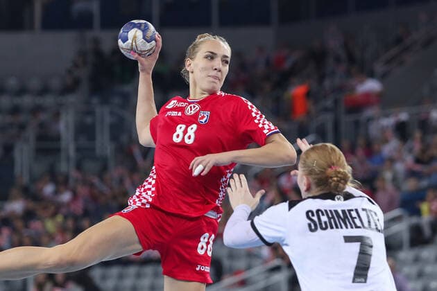 Friendly match between Croatia and Germany at the Zagreb Arena 23.10.2019., Croatia, Zagreb - Friendly handball match between Croatia and Germany at the Zagreb Arena. Kristina Prkacin, Meike Schmelzer.  LukaxStanzl PIXSELL