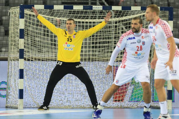 Zagreb, 23.10.2019. - Friendly handball match between Croatia and Germany at the Zagreb Arena. Croatia (white) - Germany (black) 25:26 Marin SEGO (55) 