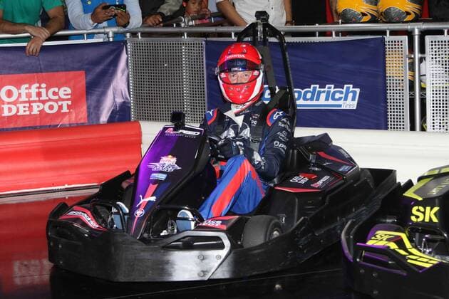 October 23, 2019 EUM20191023DEP16 JPG MEXICO CITY MotoringAutomovilismo Toro Rosso October 23, 2019 Pierre Gasly and Daniil Kvyat, Escuderia Toro Rosso Formula 1 drivers, gave a press conference and lived with fans on a go kart track Photo Agency EL UNIVERSALCarlos MejiaEELG Latin News October 23, 2019  - ZUMAu78_ 20191023_zaf_u78_067 Copyright: xElxUniversalx