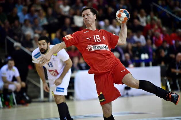 Hans Lindberg Mens Handball Golden League Denmark France at Ceres Arena on Thursday, October 24, 2019, Aarhus Denmark,  Copyright: BoxAmstrupx cop101 spdk20191024-202702-L