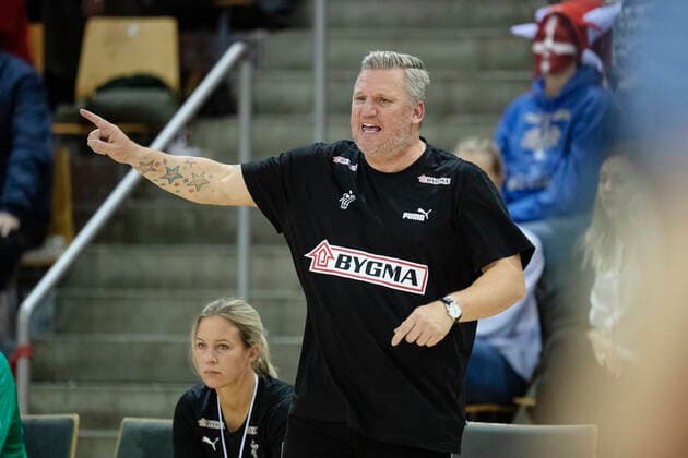 Denmarks head coach Nikolaj Jacobsen during the mens handball match in the Golden League between Denmark and France at Ceres Arena on Thursday, October 24, 2019, Aarhus Denmark,  Copyright: BoxAmstrup BoxAmstrupx cop101 spdk20191024-210620-L