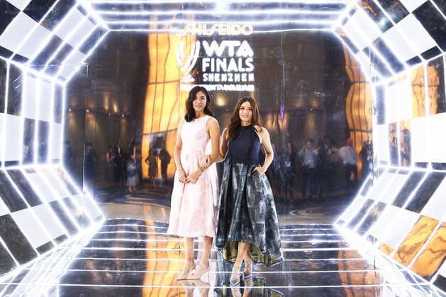 SHENZHEN, CHINA - OCTOBER 25: Chan Hao-ching (L) and Latisha Chan Yung-jan of Chinese Taipei attend 2019 WTA, Tennis Damen Finals Shenzhen Gala Evening & Draw Ceremony at Hilton Hotel on October 25, 2019 in Shenzhen, Guangdong Province of China.  Copyright: xVCGx CFP111256391994 