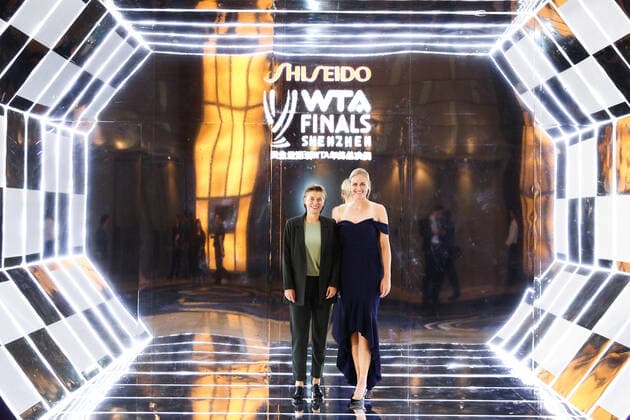 SHENZHEN, CHINA - OCTOBER 25: Demi Schuurs (L) of the Netherlands and Anna-Lena Groenefeld of Germany attend 2019 WTA, Tennis Damen Finals Shenzhen Gala Evening & Draw Ceremony at Hilton Hotel on October 25, 2019 in Shenzhen, Guangdong Province of China.  Copyright: xVCGx CFP111256392013 