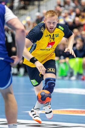 191025 Jim Gottfridsson of Sweden during the international friendly Handball match between Sweden and Iceland on October 25, 2019 in Kristianstad Photo Mathilda Ahlberg BILDBYRAN Cop 178 bbeng Handball Handball National team Sweden Iceland Friendship friendly training match international match Sweden Iceland,  Copyright: MATHILDAxAHLBERG BB191025BB502
