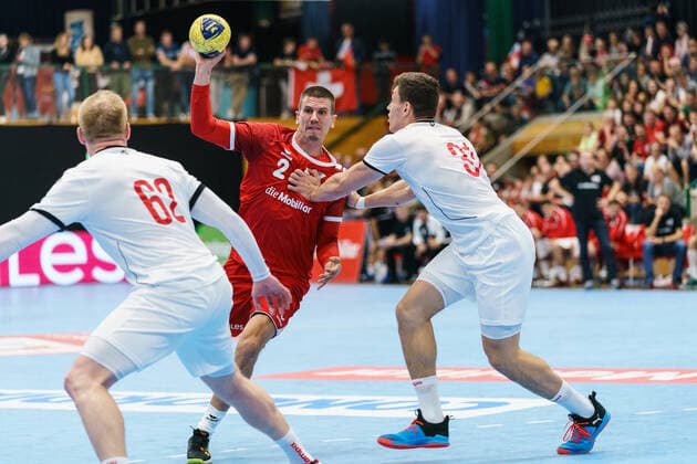 25 10 2019, Aarau, Schachenhalle, Test match Switzerland Czech Republic, Andy Schmid Switzerland Aarau Schachenhalle Aargau Switzerland Copyright: xJustPictures.ch VedranxGalijasx