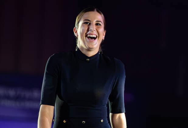 October 25, 2019, Shenzhen, CHINA: Belinda Bencic of Switzerland during the draw gala of the 2019 WTA, Tennis Damen Finals tennis tournament 2019 WTA Finals, Tennis, Shenzhen, China, Oct 25 - ZUMAa181 20191025_zaa_a181_057 Copyright: xAFP7x