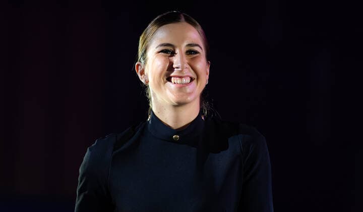 October 25, 2019, Shenzhen, CHINA: Belinda Bencic of Switzerland during the draw gala of the 2019 WTA, Tennis Damen Finals tennis tournament 2019 WTA Finals, Tennis, Shenzhen, China, Oct 25 - ZUMAa181 20191025_zaa_a181_059 Copyright: xAFP7x