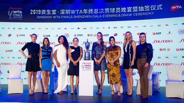 October 25, 2019, Shenzhen, CHINA: Class of 2019 during the draw gala of the 2019 WTA, Tennis Damen Finals tennis tournament 2019 WTA Finals, Tennis, Shenzhen, China, Oct 25 - ZUMAa181 20191025_zaa_a181_098 Copyright: xAFP7x