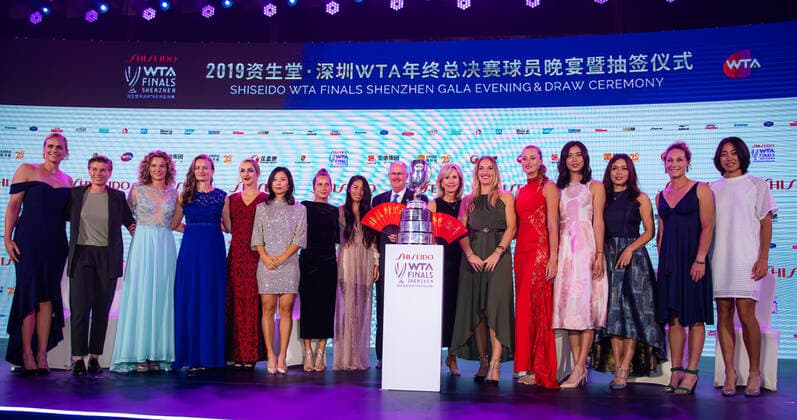 October 25, 2019, Shenzhen, CHINA: Doubles Class of 2019 during the draw gala of the 2019 WTA, Tennis Damen Finals tennis tournament 2019 WTA Finals, Tennis, Shenzhen, China, Oct 25 - ZUMAa181 20191025_zaa_a181_125 Copyright: xAFP7x