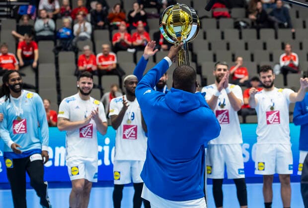 Handball Golden League Match between France and Spain at Gigantium Arena, Aalborg, Denmark, Saturday Oct 26, 2019 France wins after penalty, Aalborg,  Copyright: FotografxRenéxSchütze RenéxSchützex cop104 spdk20191026-160017-L