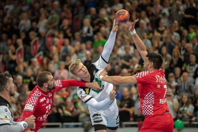 Handball Hannover 26 10 2019 International Handball Day Germany GER Croatia CRO Franz Semper Germany, No 32 STEPANCIC Luka Croatia, No 07 MUSA Zeljko Croatia, No 28