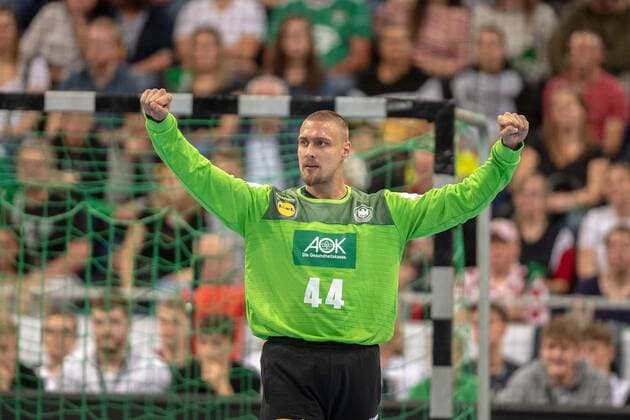 Handball Hannover 26 10 2019 International Handball Day Germany GER Croatia CRO Dario Quenstedt Germany, TW, No 44 Cheers