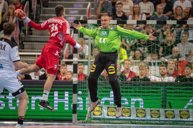 Handball Hannover 26 10 2019 International Match Handball Day Germany GER Croatia CRO Dario Quenstedt Germany, TW, No 44 Vlado Matanovic Croatia, No 36