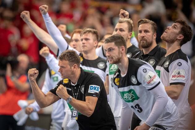 Handball Hannover 26 10 2019 International Handball Day Germany GER Croatia CRO Christian Prokop Germany, Coach Jubel team