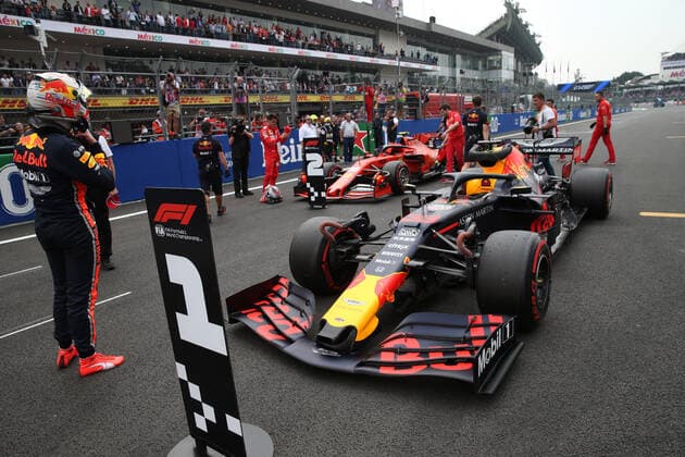Photo4 LaPresse 26 10 2019 Mexico City, Mexico Grand Prix Formula One Mexico 2019 In the pic: Max Verstappen (NED) Red Bull Racing RB15 pole position  Copyright: xPhoto4 LaPressex