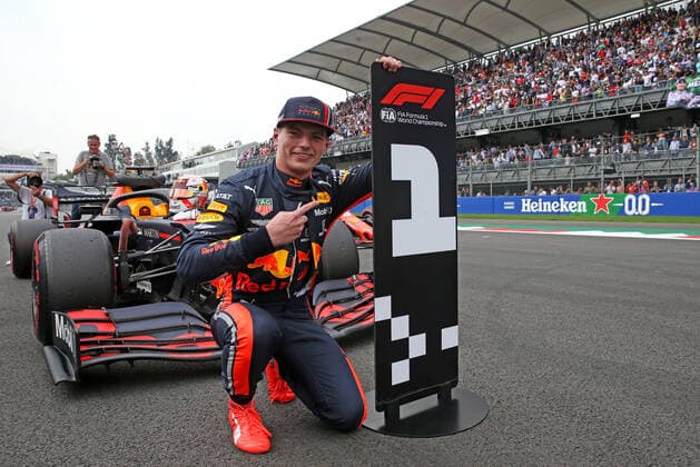 Photo4 LaPresse 26 10 2019 Mexico City, Mexico Grand Prix Formula One Mexico 2019 In the pic: Max Verstappen (NED) Red Bull Racing RB15 pole position  Copyright: xPhoto4 LaPressex