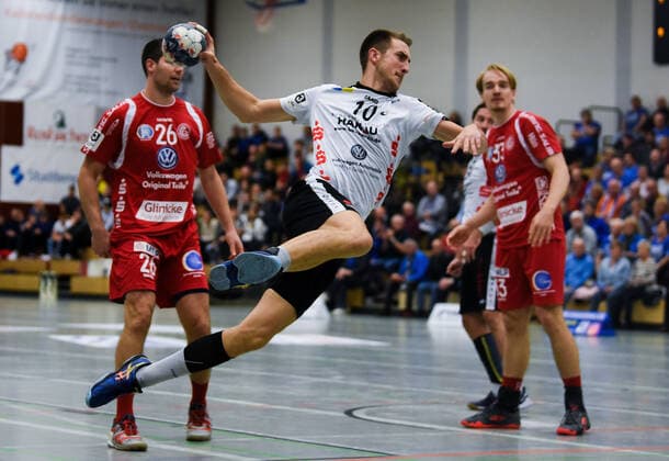 27 10 2019, xpsx, Handball 3 League, HSG Hanau GSV Eintracht Baunatal v l Marc Strohl Hanau Hanau Hessen Germany DEU