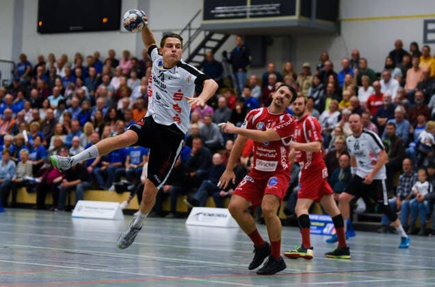 27 10 2019, xpsx, Handball 3 League, HSG Hanau GSV Eintracht Baunatal v l Marius Brüggemann Hanau Hanau Hessen Germany DEU