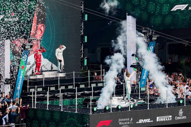 Motorsports: FIA Formula One World Championship, WM, Weltmeisterschaft 2019, Grand Prix of Mexico, 44 Lewis Hamilton (GBR, Mercedes AMG Petronas Motorsport), Mexico-City Mexico