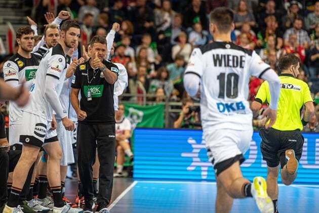 Handball Hannover 26 10 2019 Day of Handball DHB International Match Germany GER Croatia CRO Christian Prokop Germany, Coach Jubel