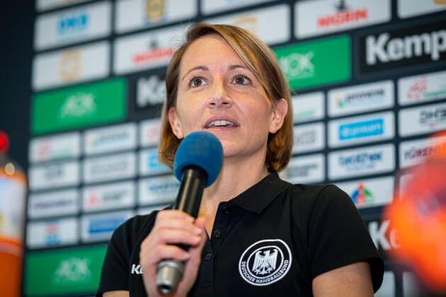 Stuttgart, Germany 29 October 2019 DHB Womens Press Conference WM Japan Team Manager Maren Baumbach Germany Stuttgart Scharrena Baden Württemberg Germany