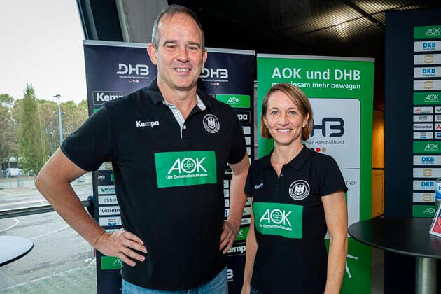 Stuttgart, Germany 29 October 2019 DHB Women Press Conference World Cup Japan v left Coach Henk Groener Germany , Team Manager Maren Baumbach Germany Stuttgart Scharrena Baden Württemberg Germany
