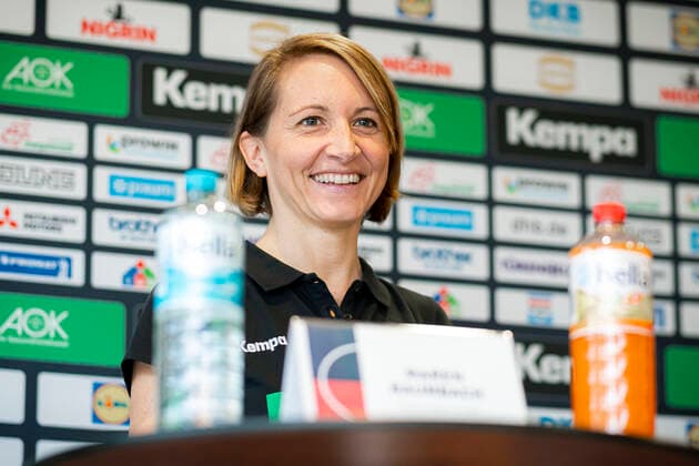 Stuttgart, Germany 29 October 2019 DHB Womens Press Conference WM Japan Team Manager Maren Baumbach Germany Stuttgart Scharrena Baden Württemberg Germany