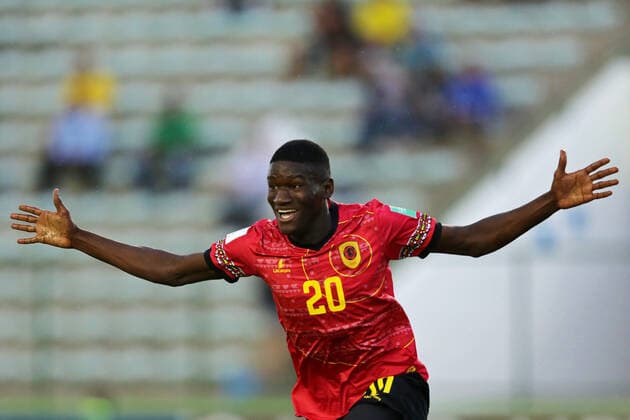FuÃŸball, U17 WM, Angola - Kanada 29th October 2019; Bezerrao Stadium, Brasilia, Distrito Federal, Brazil; FIFA U-17 World Cup Brazil 2019, Angola versus Canada; Zini of Angola celebrates his goal in the 29th minute, 1-0 - Editorial Use  ActionPlus12182003 HeulerxAndrey