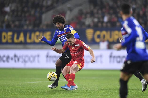 04 DANTE (NICE) - 09 VINCENT CREHIN (MANS) FOOTBALL : Le Mans vs Nice - Coupe de la Ligue - 30 10 2019 AnthonyBIBARD FEP Panoramic 