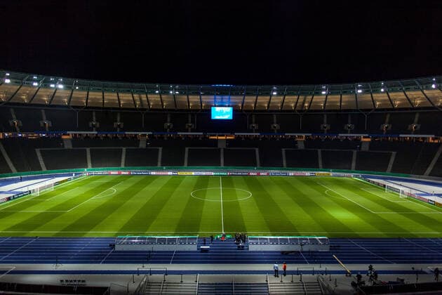 Stadium view before opening of the stadium gates 30 10 2019, football, GER, DFB Poikal, 2 round, season 2019 20, Hertha BSC SG Dynamo Dresden, Olympiastadion Berlin, Hertha BSC vs SG Dynamo Dresden