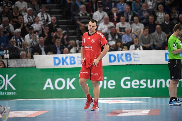 Marino Maric Melsungen , Handball Bundesliga, Liqui Moly HBL, Men, 11 Matchday, THW Kiel vs Melsungen, 31 10 19 Kiel Sparkassen Arena Schleswig Holstein Germany