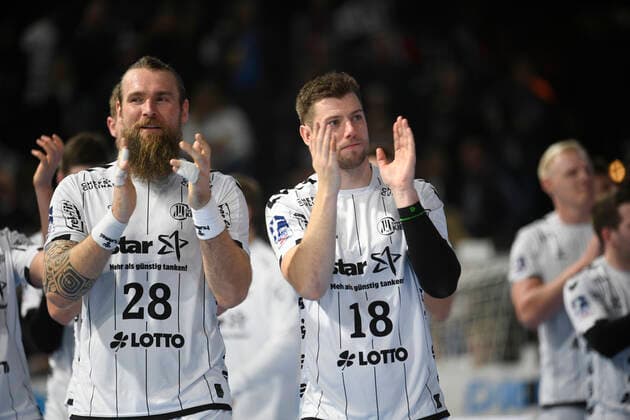 Pavel Horak THW Kiel and Niclas Ekberg THW Kiel, Handball Bundesliga, Liqui Moly HBL, Men, 11 Matchday, THW Kiel vs Melsungen, 31 10 19 Kiel Sparkassen Arena Schleswig Holstein Germany