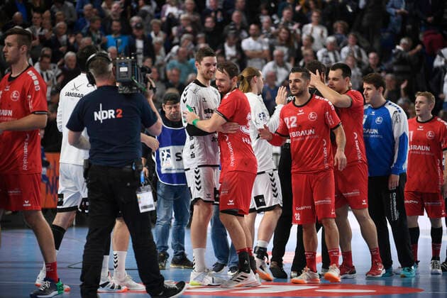 After the match, Handball Bundesliga, Liqui Moly HBL, Men, 11 Matchday, THW Kiel vs Melsungen, 31 10 19 Kiel Sparkassen Arena Schleswig Holstein Germany
