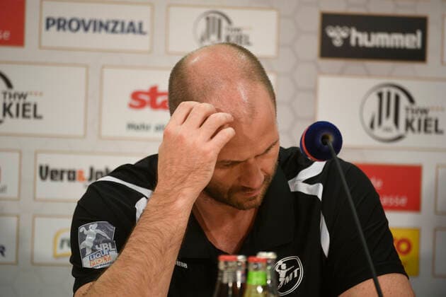 Melsungen Coach Heiko Grimm, Handball Bundesliga, Liqui Moly HBL, Men, 11 Matchday, THW Kiel vs Melsungen, 31 10 19 Kiel Sparkassen Arena Schleswig Holstein Germany