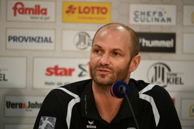 Melsungen Coach Heiko Grimm, Handball Bundesliga, Liqui Moly HBL, Men, 11 Matchday, THW Kiel vs Melsungen, 31 10 19 Kiel Sparkassen Arena Schleswig Holstein Germany