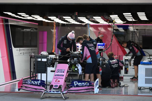 31st October 2019; Circuit of the Americas, Austin, Texas, United States of America; F1 United States Grand Prix, team arrival day; SportPesa Racing Point mechanics building and setting up the car - Editorial Use  ActionPlus12182279 LeannexBoon