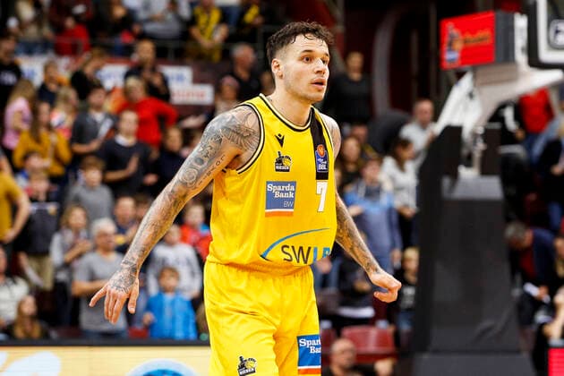 BBL easyCredit Basketball Bundesliga Season 2019 2020 6 Matchday on Friday, 01 November 2019 in the MHPArena in Ludwigsburg MHP Riesen Ludwigsburg Hamburg Towers Konstantin Konga Ludwigsburg MHP Riesen Ludwigsburg Hamburg Towers