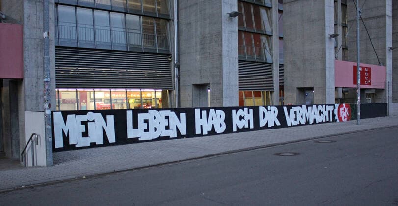 02 11 2019, xklex, Soccer 3 League, 1 FC Kaiserslautern Wuerzburger Kickers emspor, v l Fritz Walter Stadion Kaiserslautern, Betzenberg, Stadium, Graffiti DFL DFB REGULATIONS PROHIBIT ANY USE OF PHOTOGRAPHS as IMAGE SEQUENCES and or QUASI VIDEO Kaiserslautern