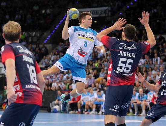 BAU 02 11 2019 Stuttgart Handball TVB Stuttgart vs SG Flensburg Handewitt, Max Häfner TVB, Mitte