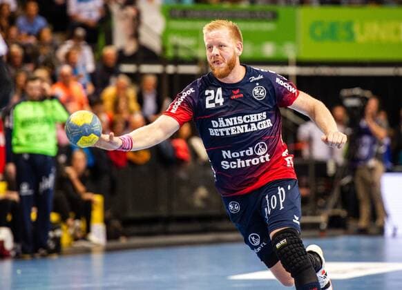 Gottfridsson, Jim SG Flensburg Handewitt 24 TVB 1898 Stuttgart SG Flensburg Handewitt HBL LIQUI MOLY Handball Bundesliga Porsche Arena Stuttgart Baden Wuerttemberg Germany at the match in the Handball Bundesliga, TVB 1898 Stuttgart SG Flensburg Handewitt Stuttgart 02 11 19 Handball Stuttgart 02 11 19 Handball , Stuttgart Baden Wuerttemberg Germany