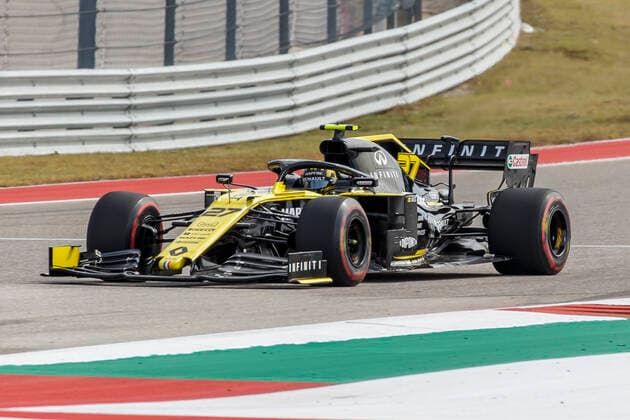 AUSTIN, TX - NOVEMBER 02: Renault driver Nico Hulkenberg (27) of Germany approaching turn 19 during Practice P3 at the F1 United States Grand Prix held November 2, 2019, at the Circuit of the Americas in Austin, TX. (Photo by Allan Hamilton Icon Sportswire) AUTO: NOV 02 F1 - United States Grand Prix Icon191102321