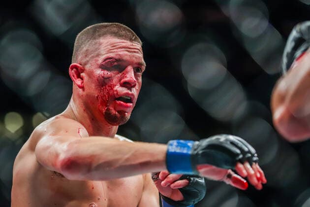 Bilder des Jahres 2019, Sport 11 November Sport Themen der Woche KW44 November 3, 2019, New York, NEW YORK, ESTADOS UNIDOS: Jorge Masvidal (Red) and Nate Diaz (Blue) during UFC 244 at Madison Square Garden in New York City on Saturday, November 02 UFC 244 in New York - ZUMAc233 20191103_zsp_c233_018 Copyright: xVanessaxCarvalhox